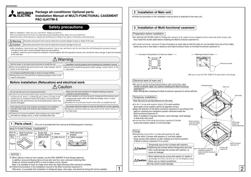 Mitsubishi PAC-SJ41TM-E installation manual