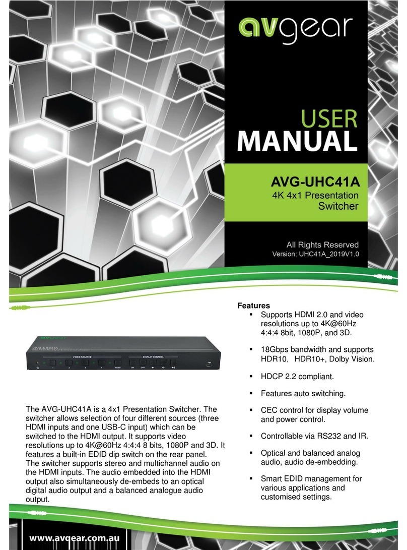 AVGear AVG-UHC41A user manual