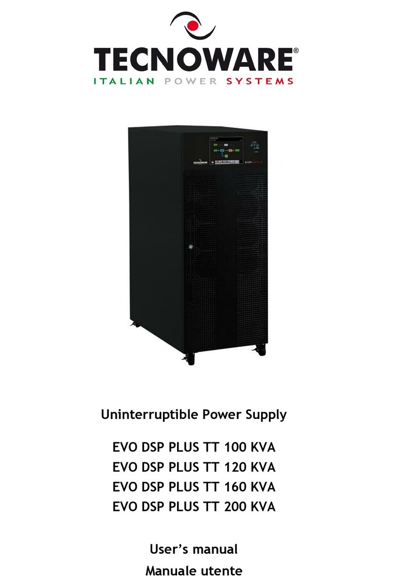 Technoware EVO DSP PLUS TT 100 KVA user manual