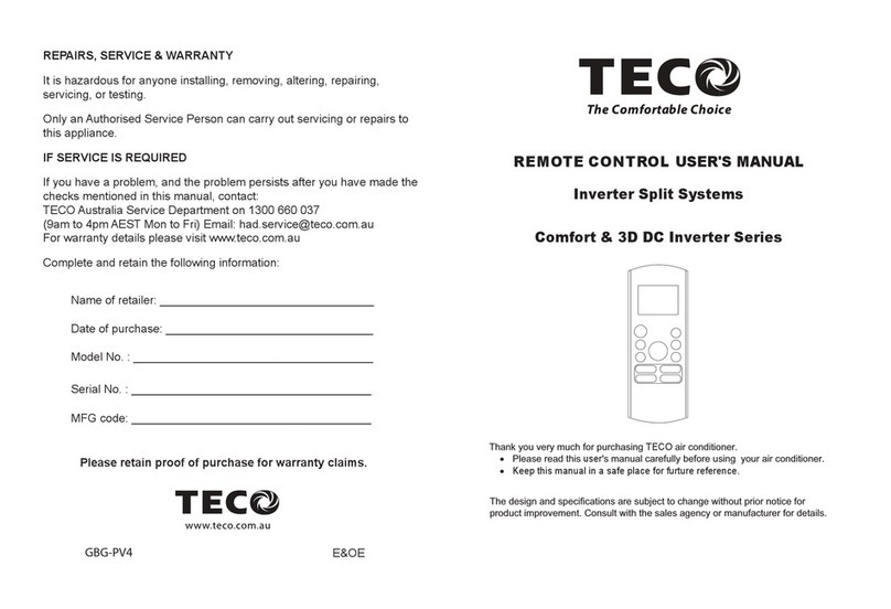 TECO RG57A3/BGEF user manual
