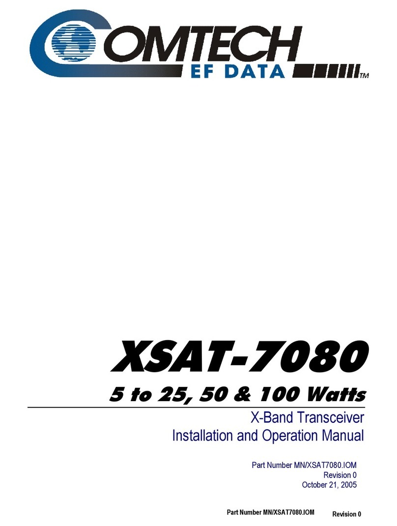 Comtech EF Data XSAT-7080 Series Owner's manual