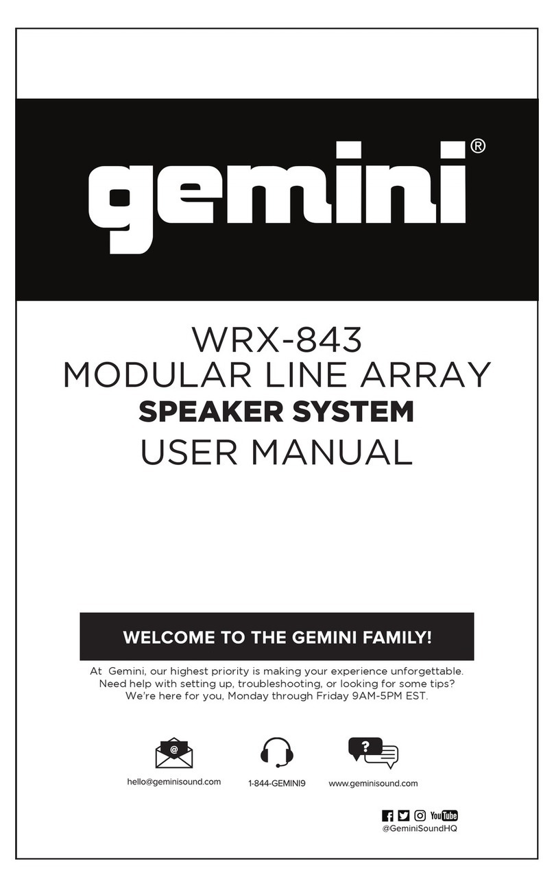Gemini WRX-843 Series User manual Gemini WRX-843 Series User manual