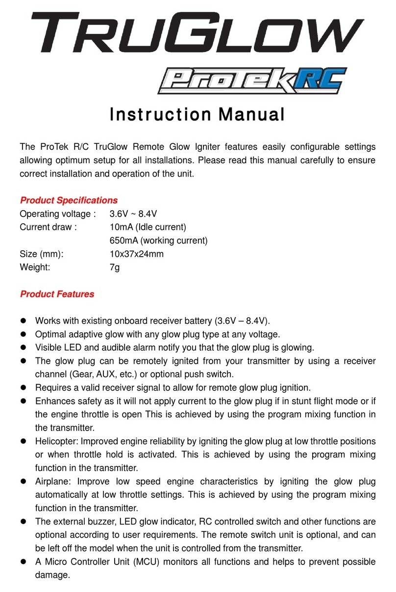 Protek RC TruGlow instruction manual