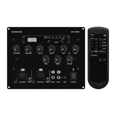 Monacor MXT-52 MP3 instruction manual