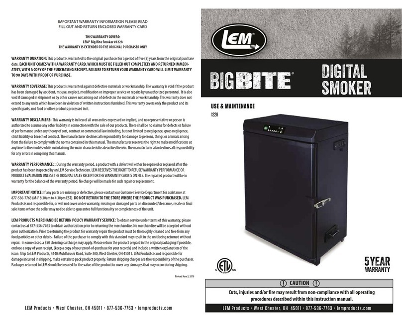 LEM Big Bite 1228 Parts list manual