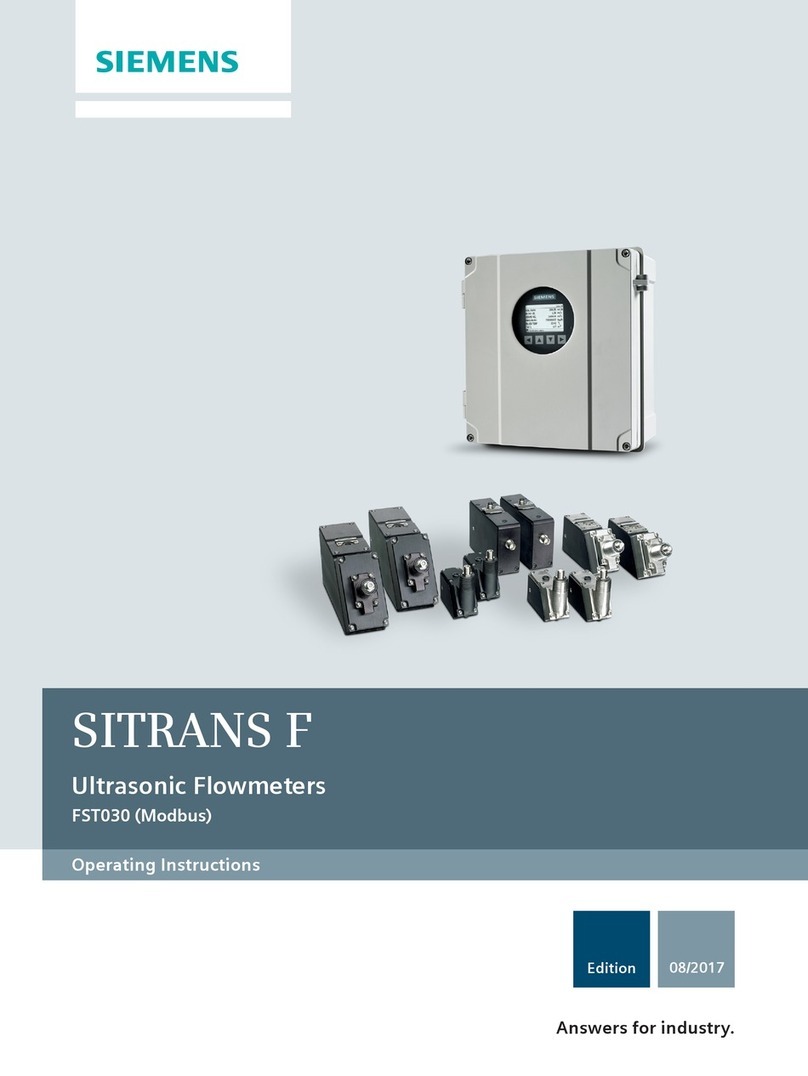 Siemens Sitrans F Series User manual