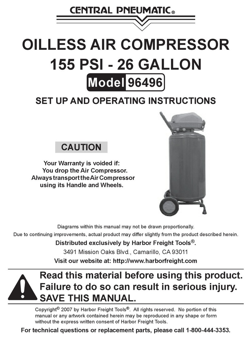 Central Pneumatic 96469 Set up and operating instructions Central Pneumatic 96469 Set up and operating instructions