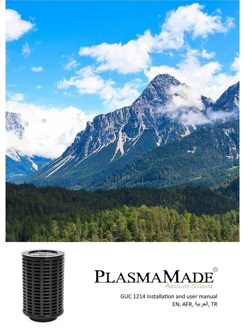 Plasma Made Airfilter Installation and user manual