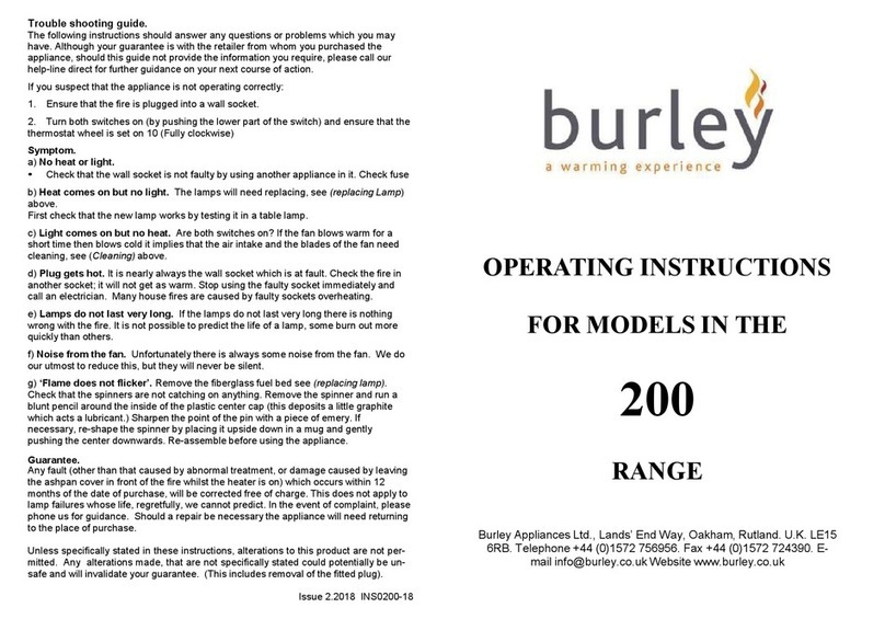 Burley 200 Series operating instructions