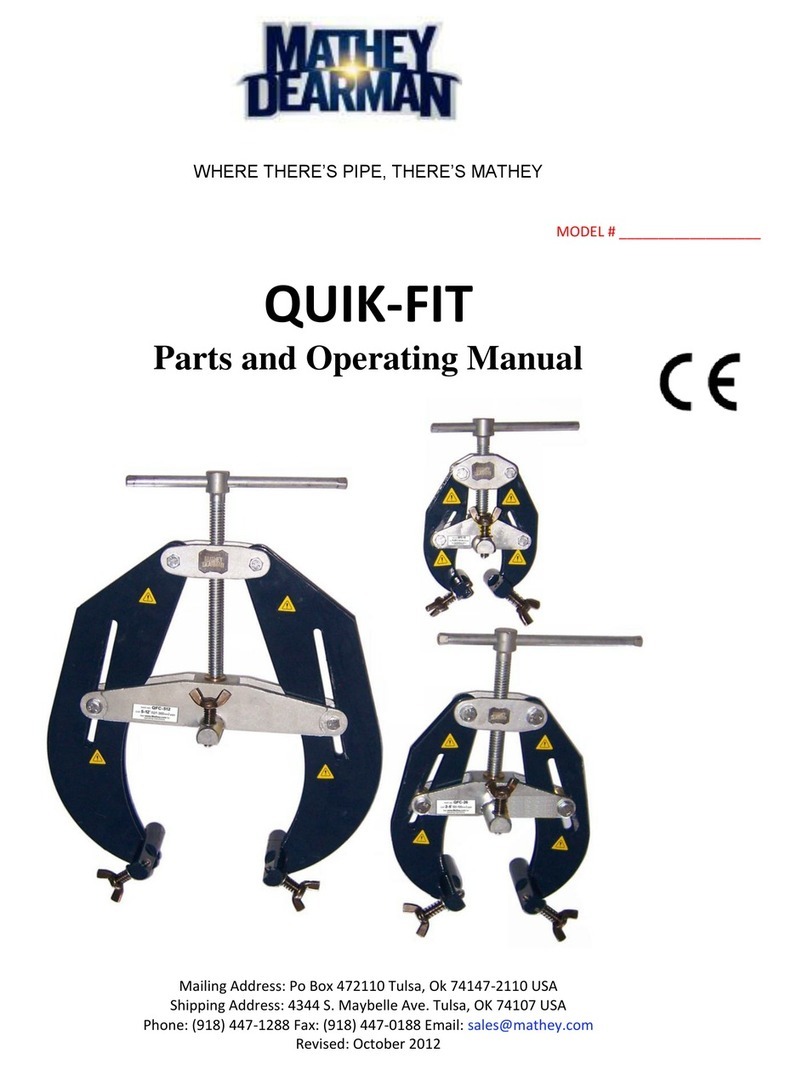 Mathey Dearman Quik-Fit QFC-12 operating manual