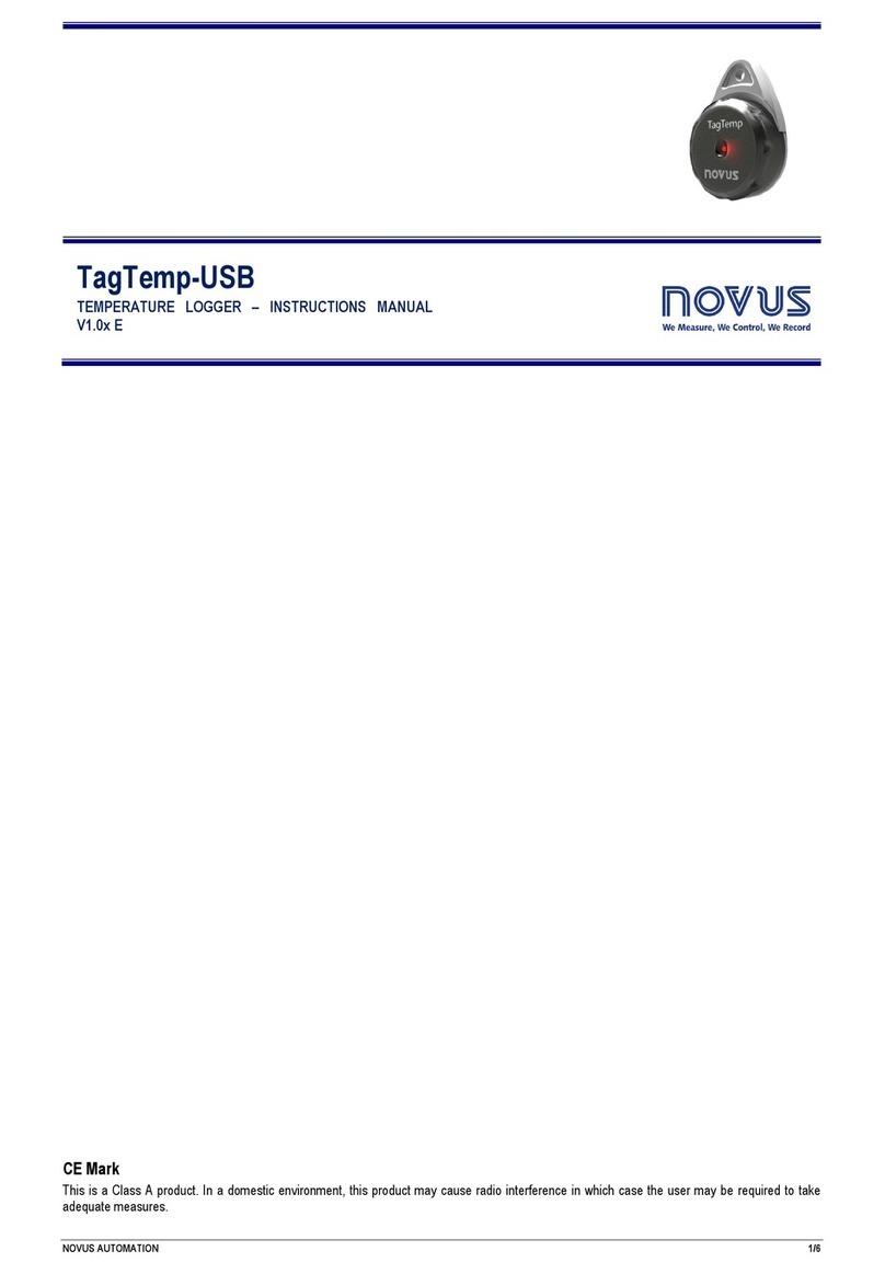 Novus TagTemp-USB User manual Novus TagTemp-USB User manual