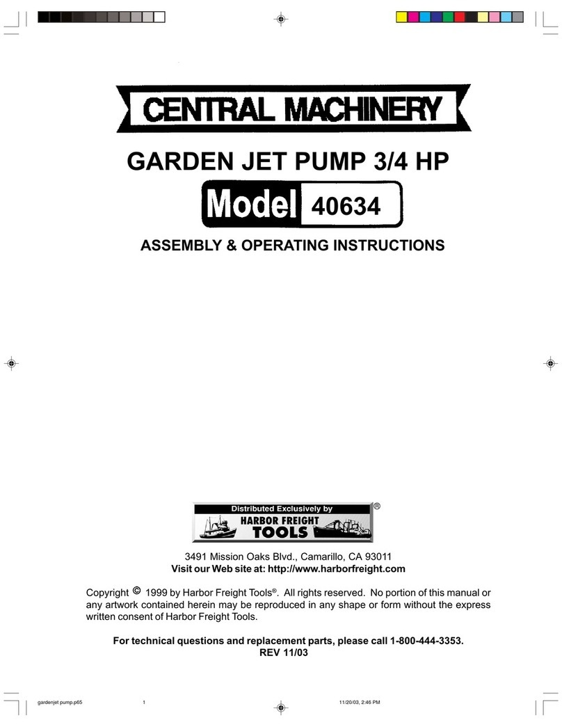 Central Machinery 40634 Assembly & operating instructions