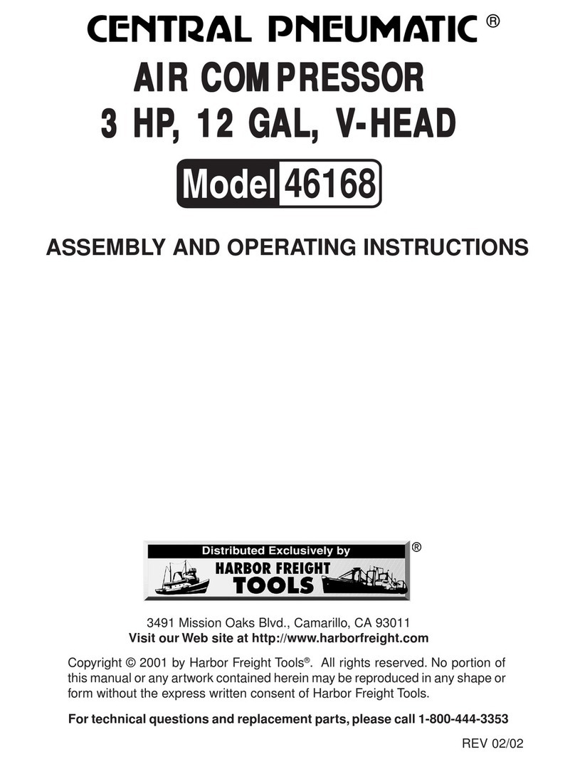 Central Pneumatic 46168 Assembly and operating instructions Central Pneumatic 46168 Assembly and operating instructions