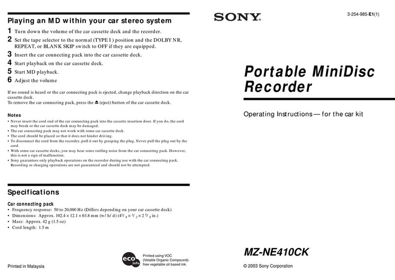 Sony PMA8000C User manual Sony PMA8000C User manual
