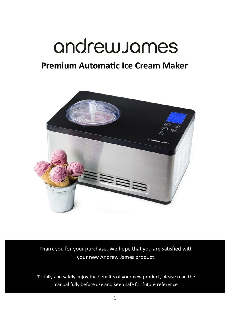 Andrew James Premium Automatic Ice Cream Maker User manual