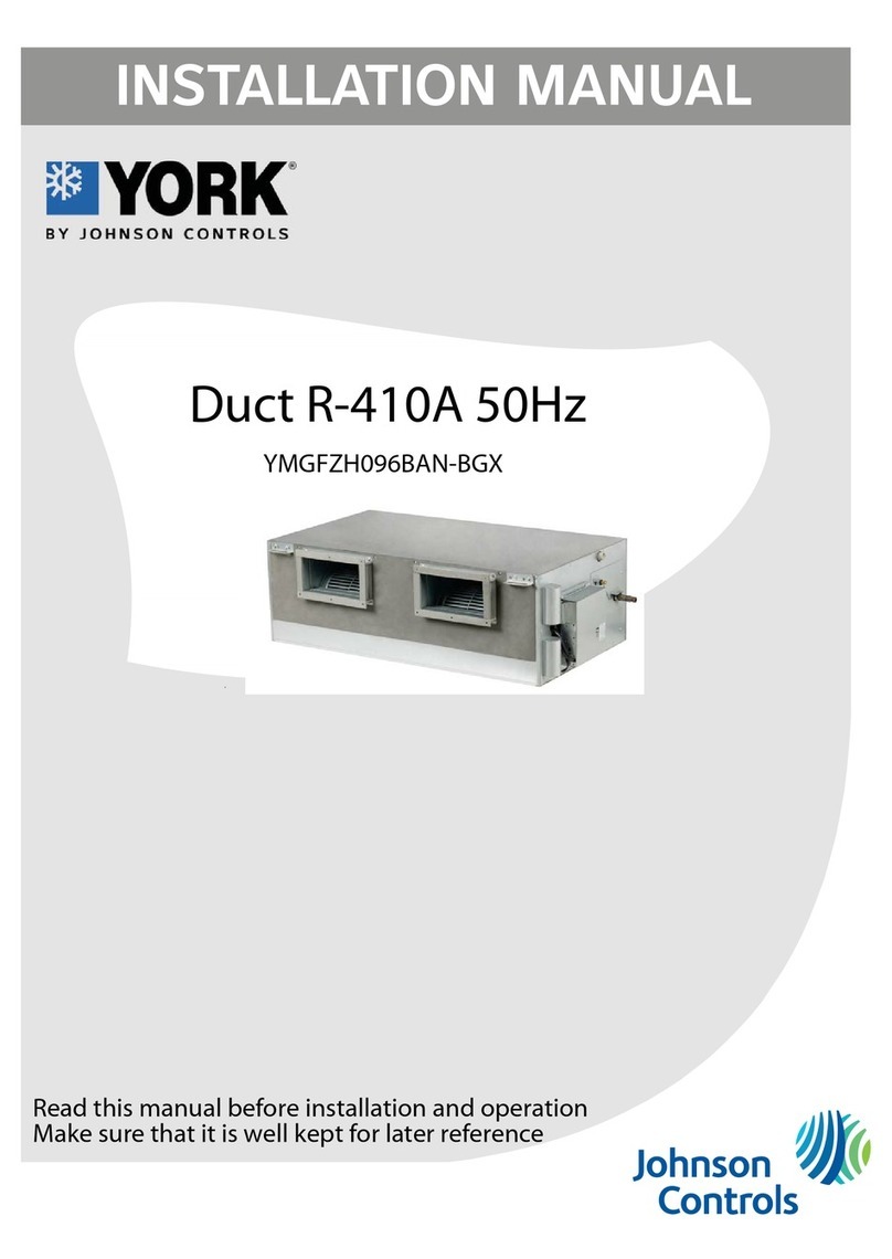 Johnson Controls Duct R-410A User manual