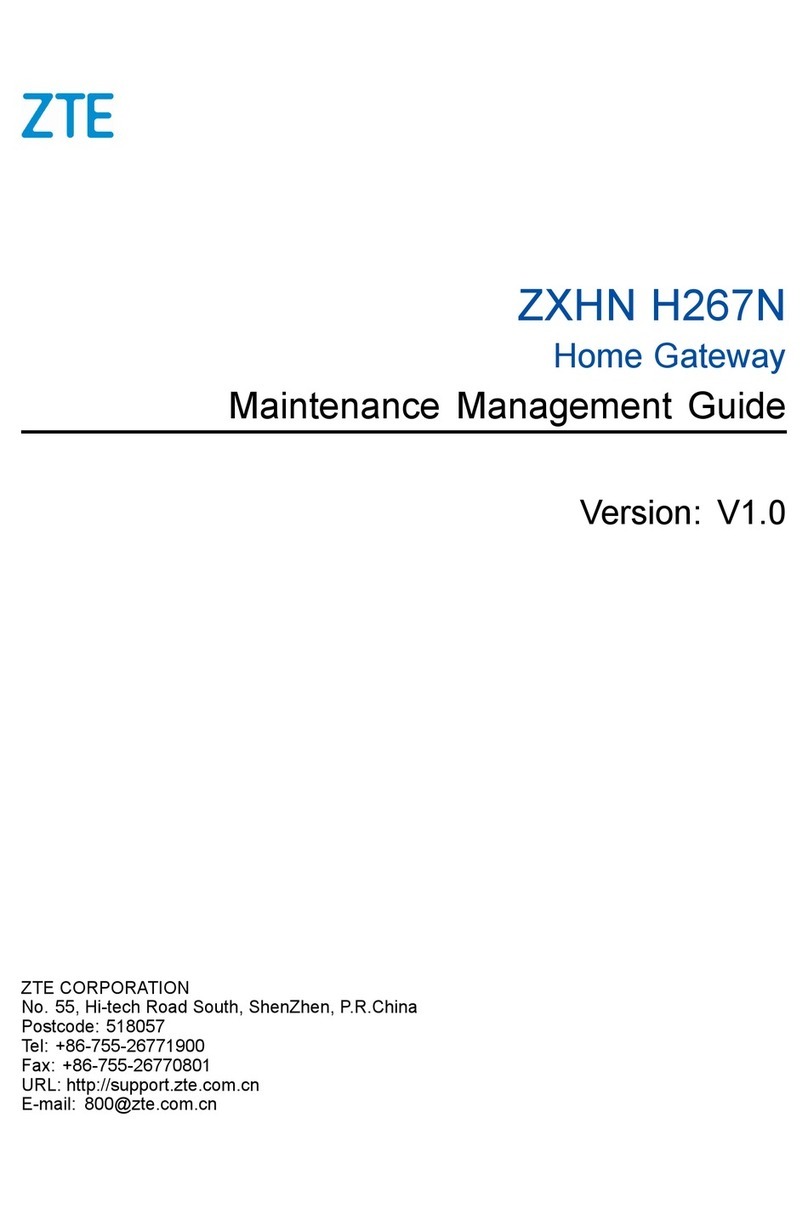 Zte ZXHN H267N Management guide