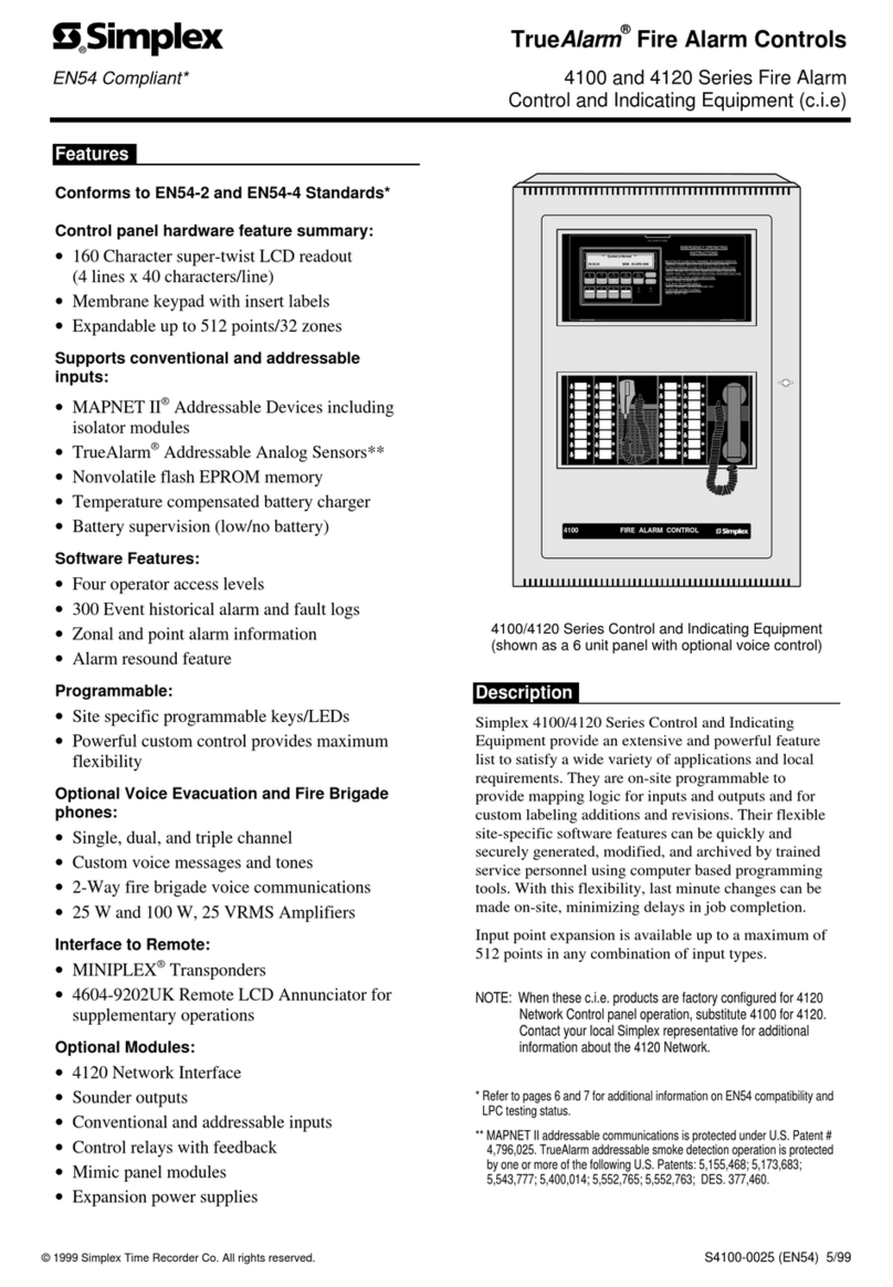 Simplex TrueAlarm 4100 Series User manual