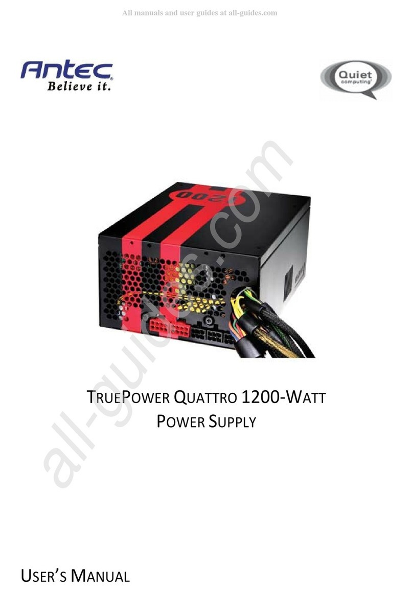 Antec True Power Quattro Series User manual Antec True Power Quattro Series User manual