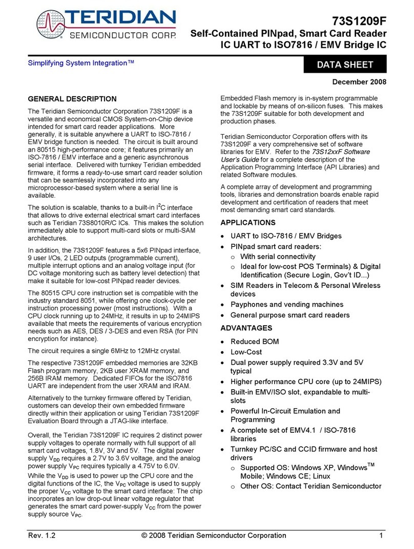 Teridian 73S1209F datasheet