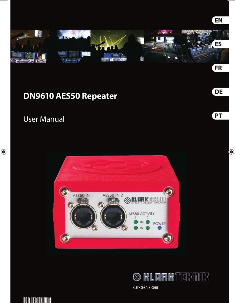 Klark Teknik DN9610 AES50 user manual