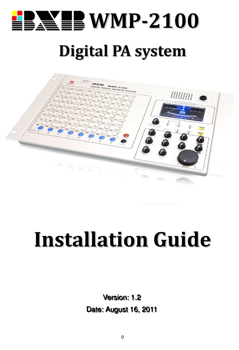 BXB Electronics WMP-2100 installation guide