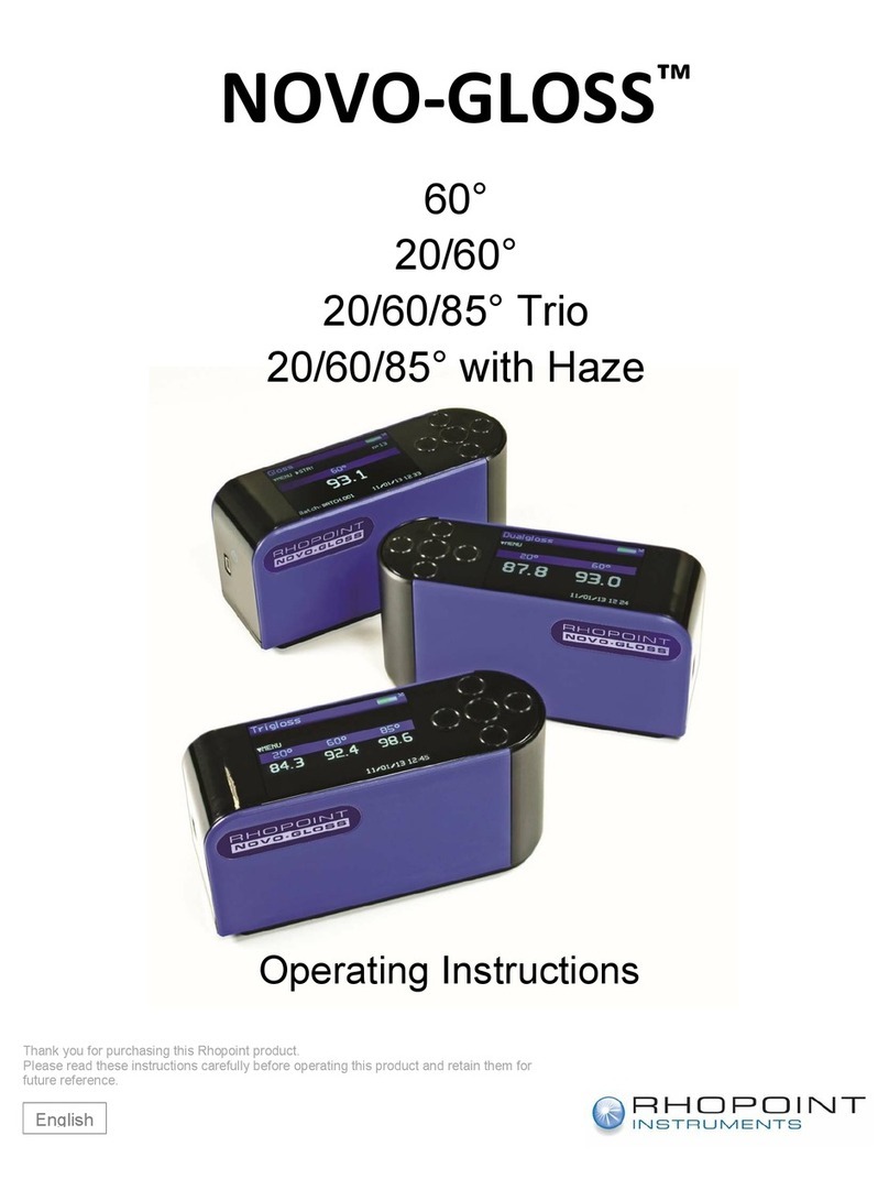 Rhopoint NOVO-GLOSS 60 User manual