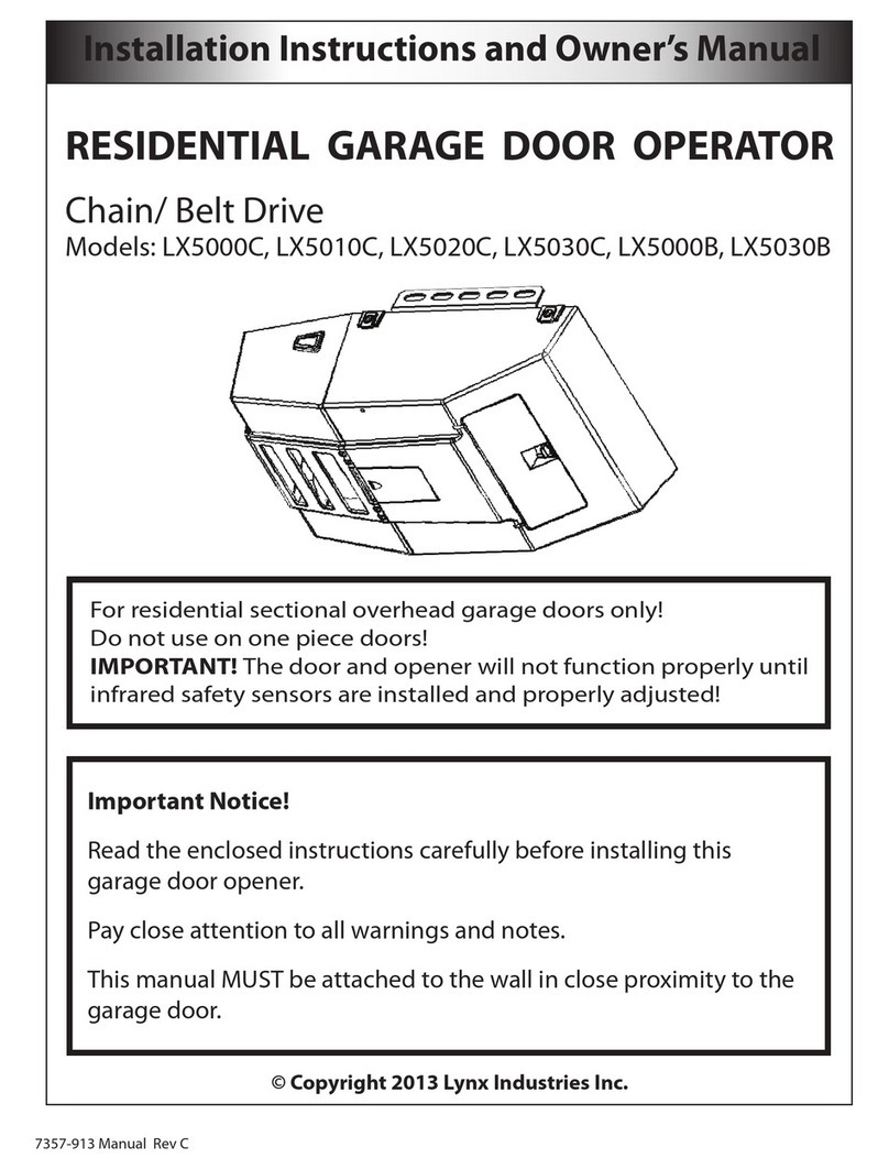 Lynx Industries LX5000C Installation instructions and owner's manual