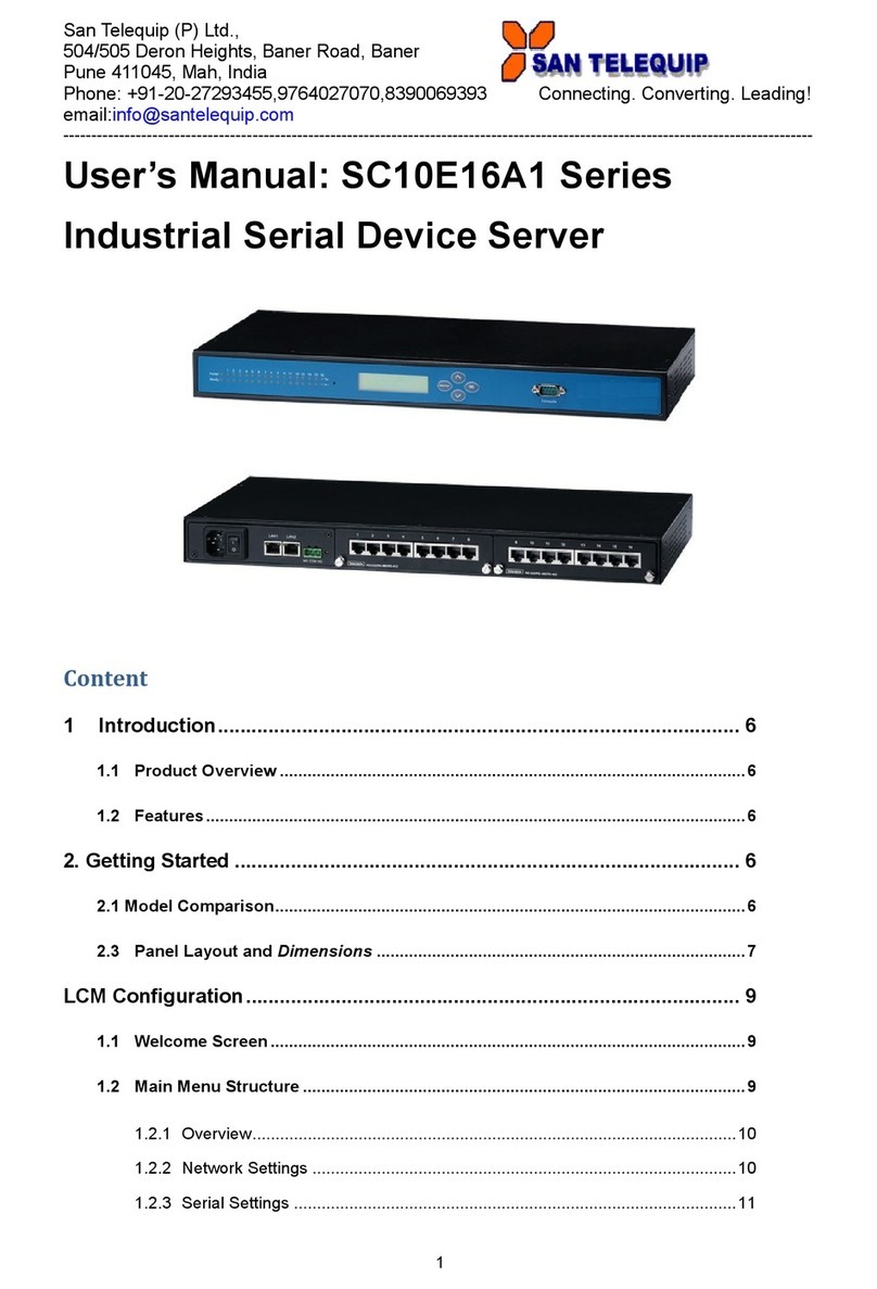 San Telequip SC10E16A1 Series user manual