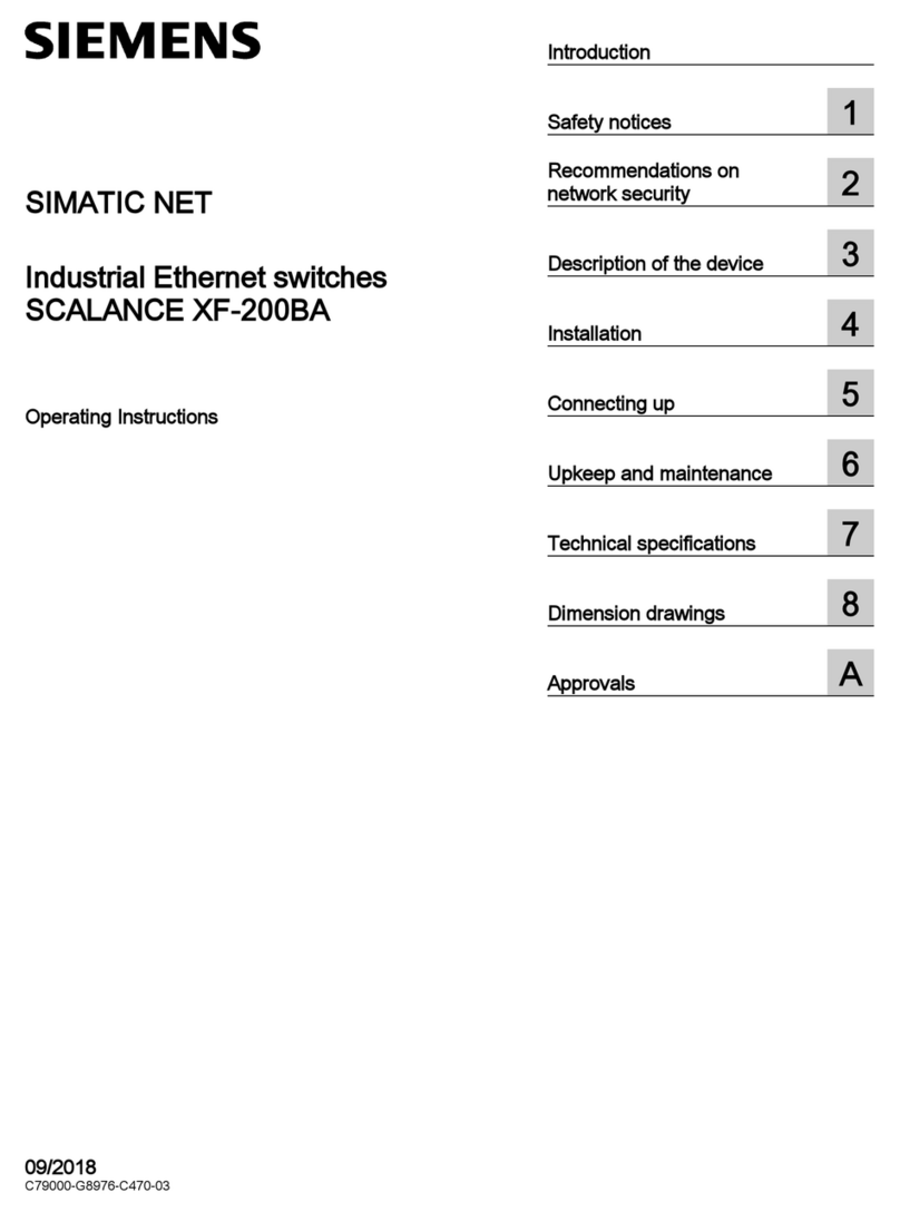 Siemens SCALANCE XF-200BA operating instructions