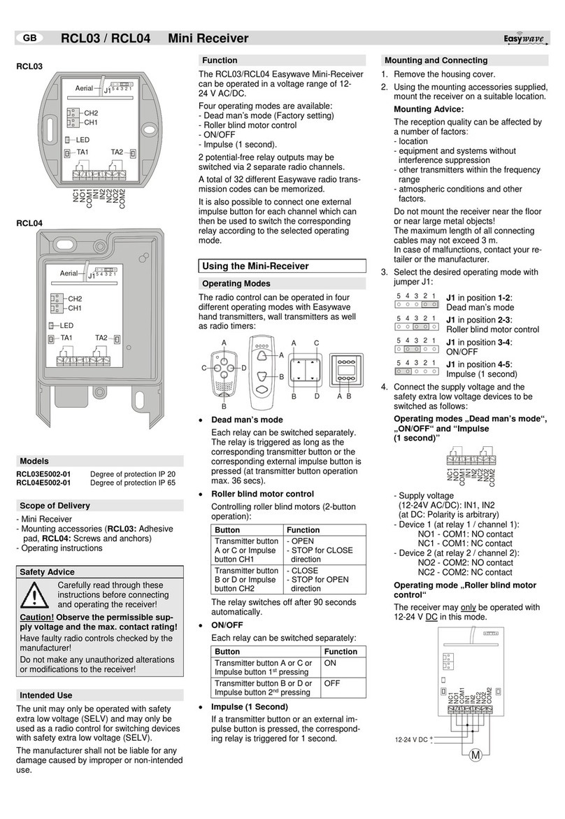 Eldat EASY WAVE RCL03 User manual