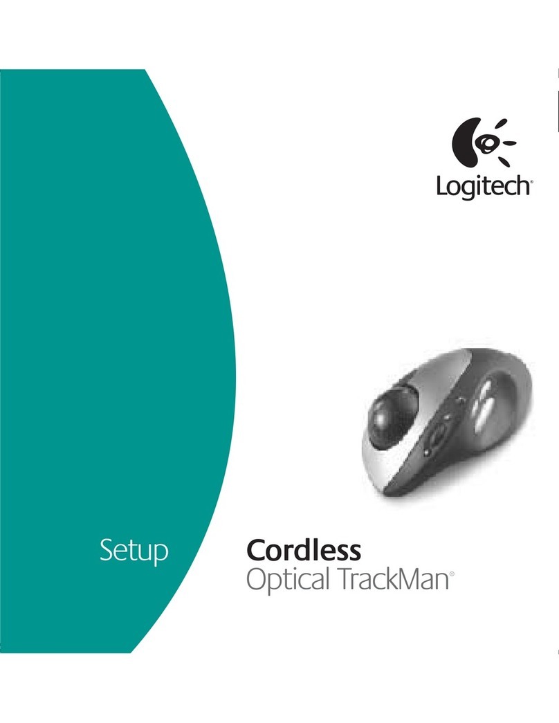 Logitech Cordless Optical TrackMan User manual
