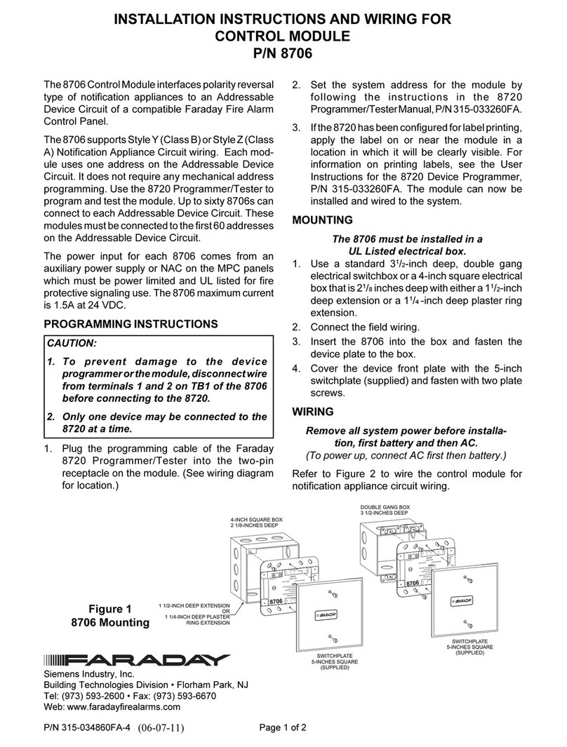 Faraday 8706 User manual