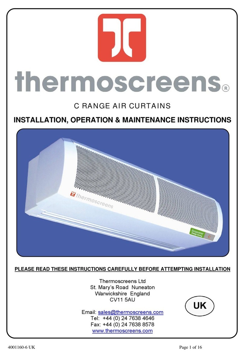 Thermoscreens C series Installation, operation & maintenance instructions