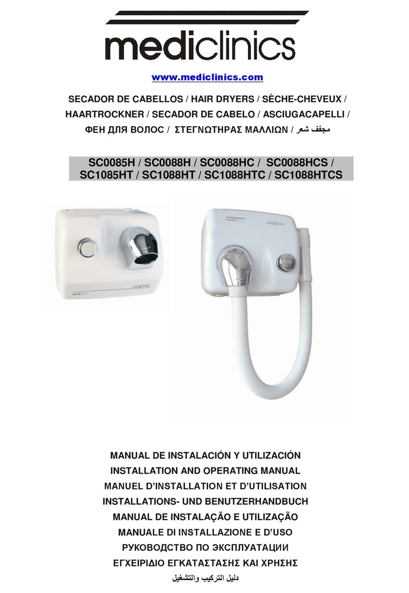 Mediclinics SC0085H Installation and operating manual
