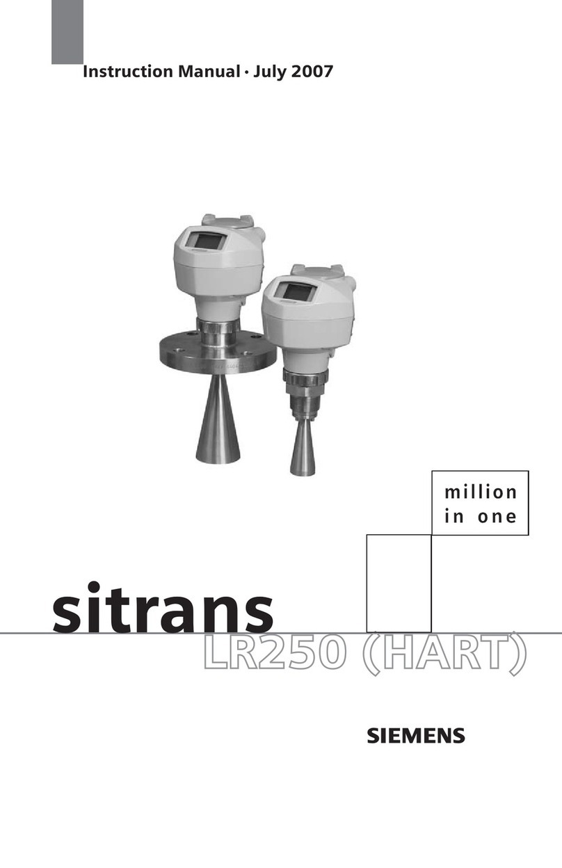 Siemens Sitrans LR250 instruction manual