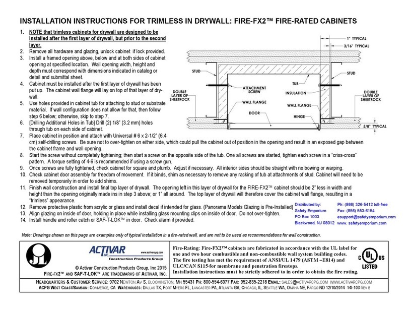 ACTIVAR FIRE-FX2 installation instructions