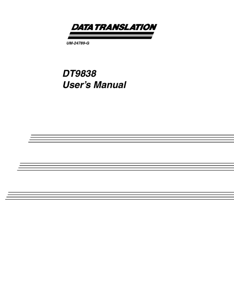 Data Translation DT9838 user manual