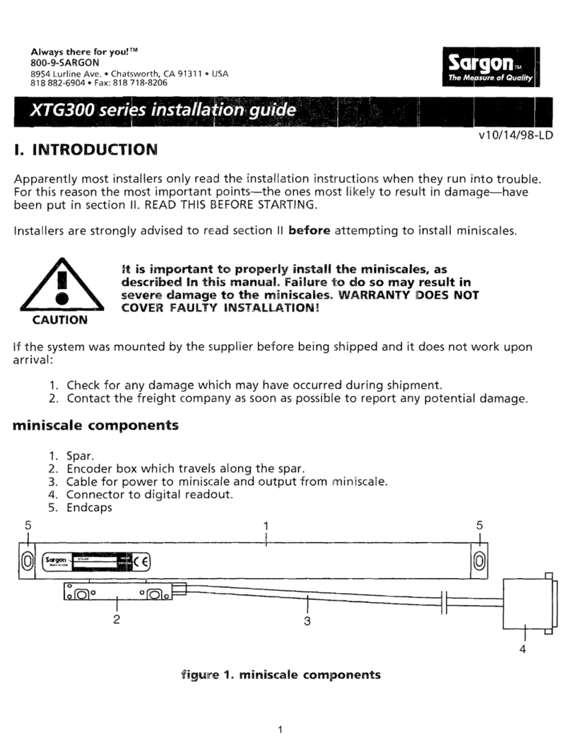 Sargon XTG300 series installation guide