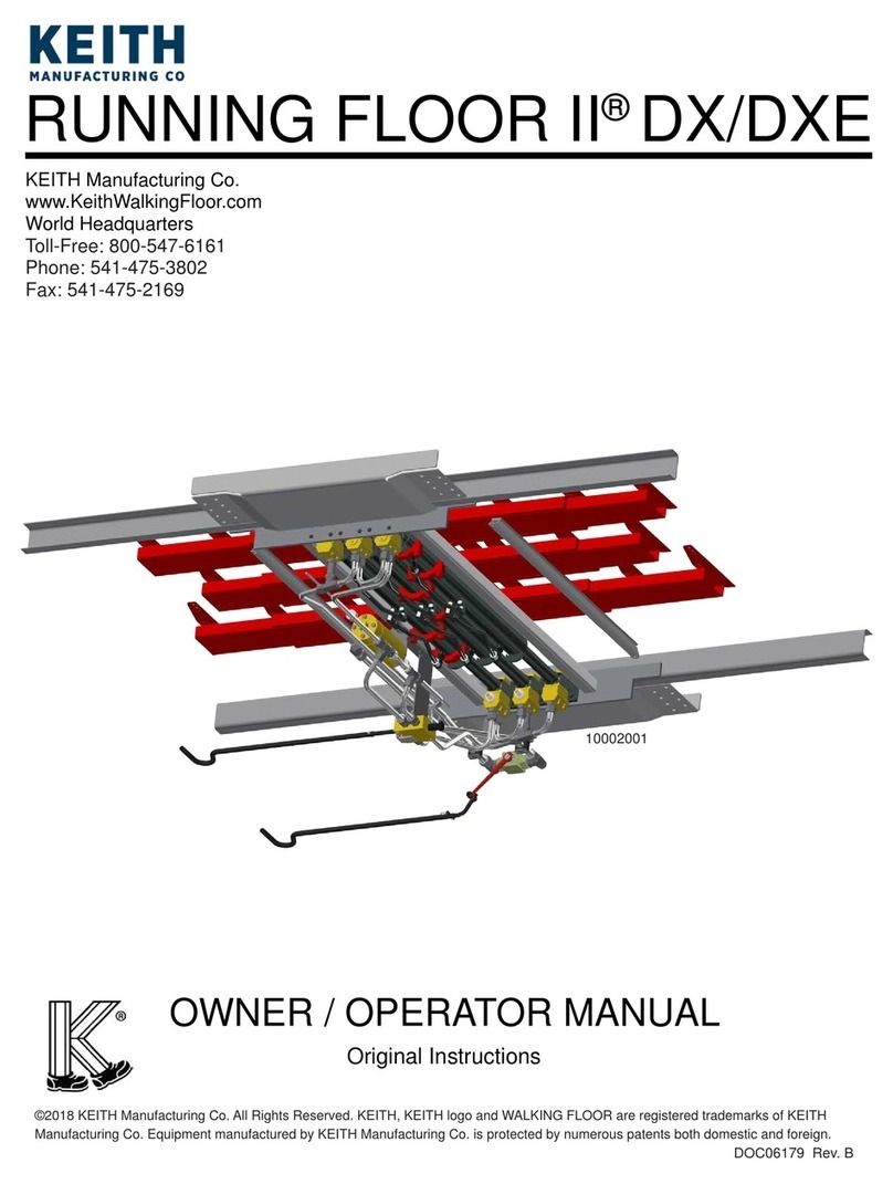 Keith RUNNING FLOOR II DX Owner's and operator's manual