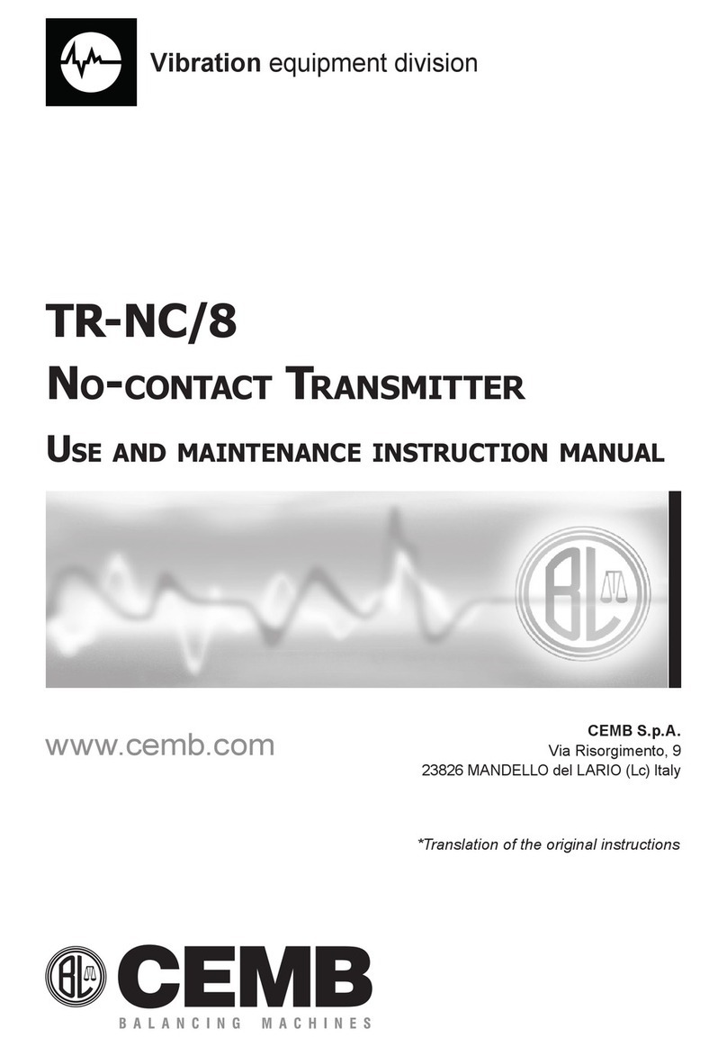 CEMB TR-NC/8 Use and maintenance instruction manual