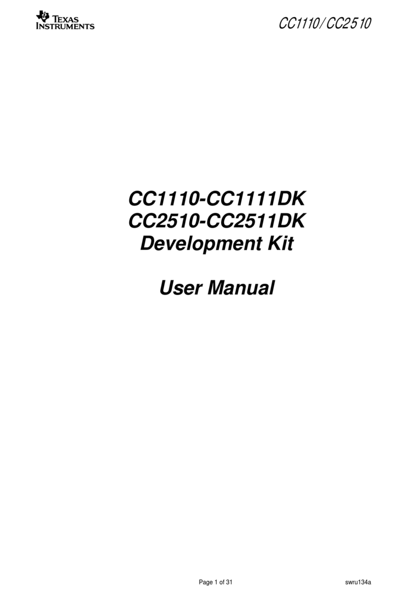 Texas Instruments CC1110-CC1111DK User manual