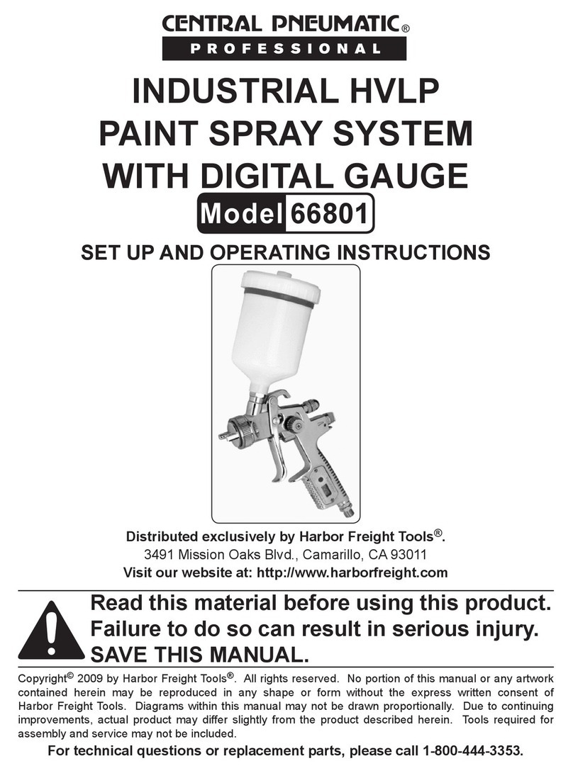 Central Pneumatic 66801 Set up and operating instructions