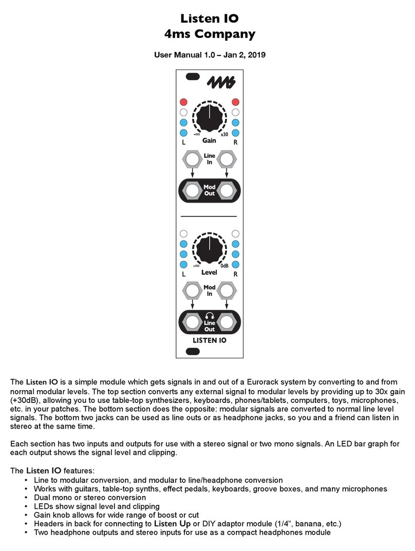 4ms Company Listen IO User manual