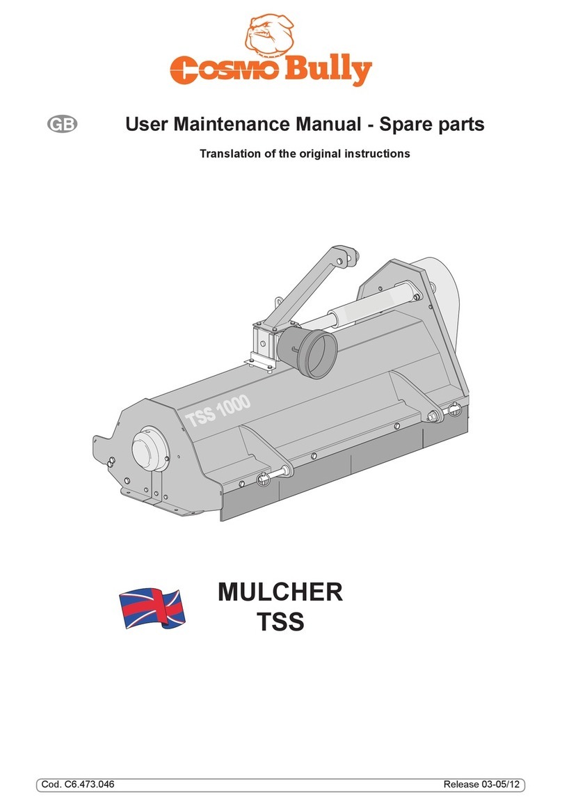 COSMO Bully TSS Series User Maintenance Manual and Spare parts