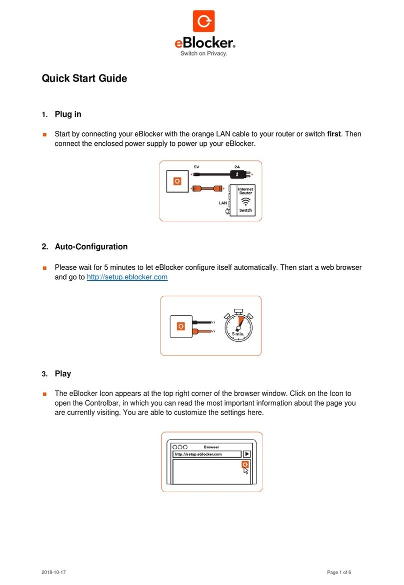 EBLOCKER eBlocker Quick start guides