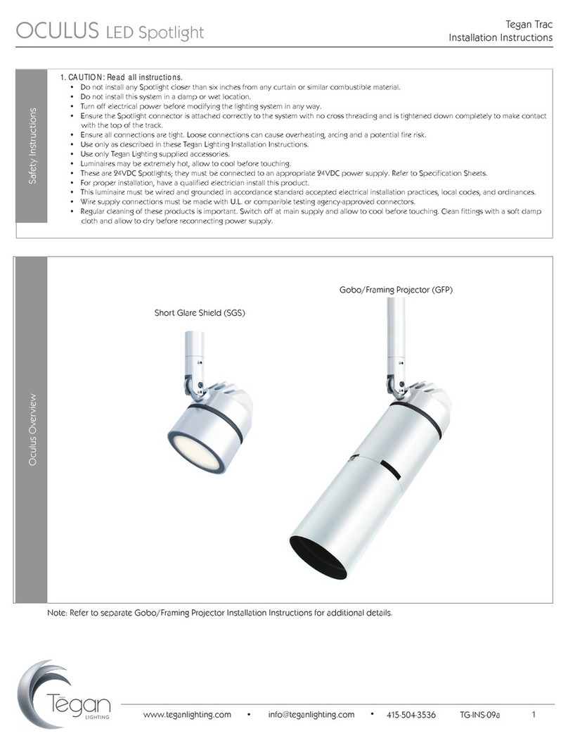 Tegan Lighting OCULUS Installation instructions manual