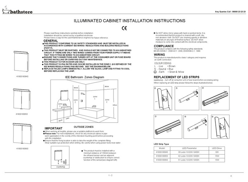 bathstore 41800180840 Installation instructions manual
