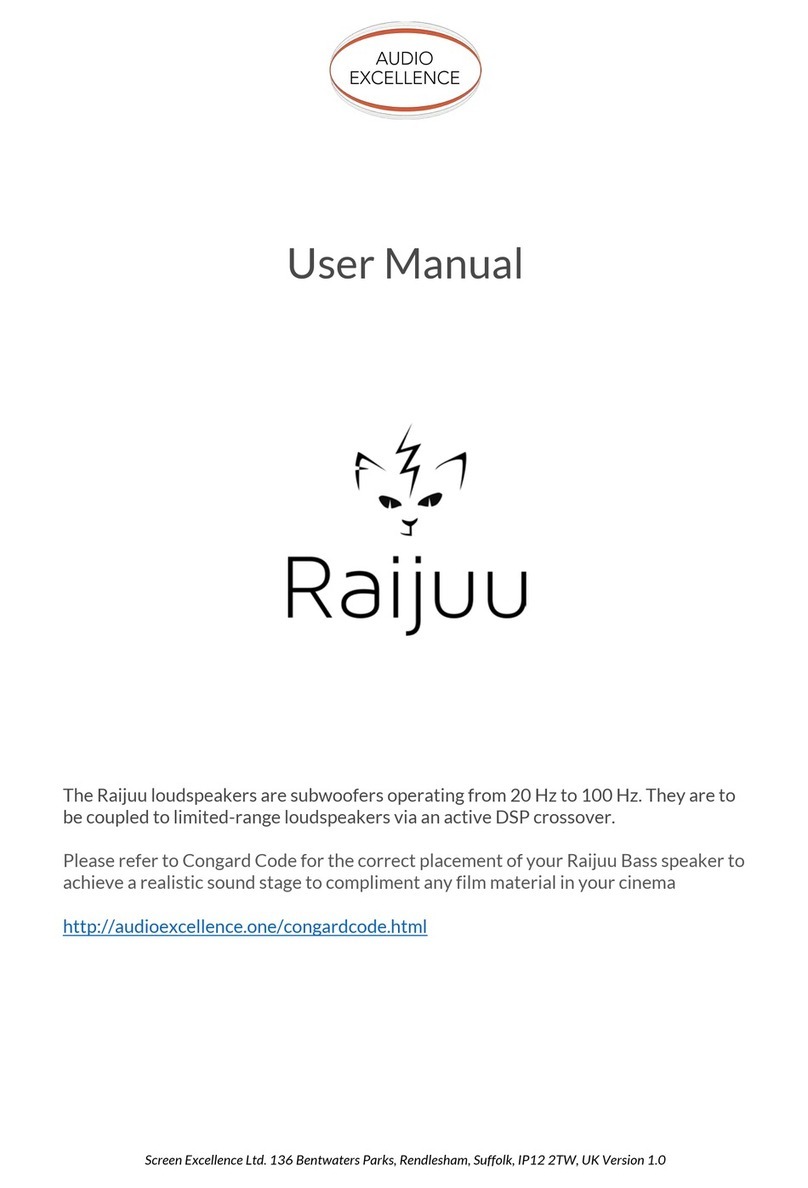 Audio Excellence Raijuu 1 user manual Audio Excellence Raijuu 1 user manual