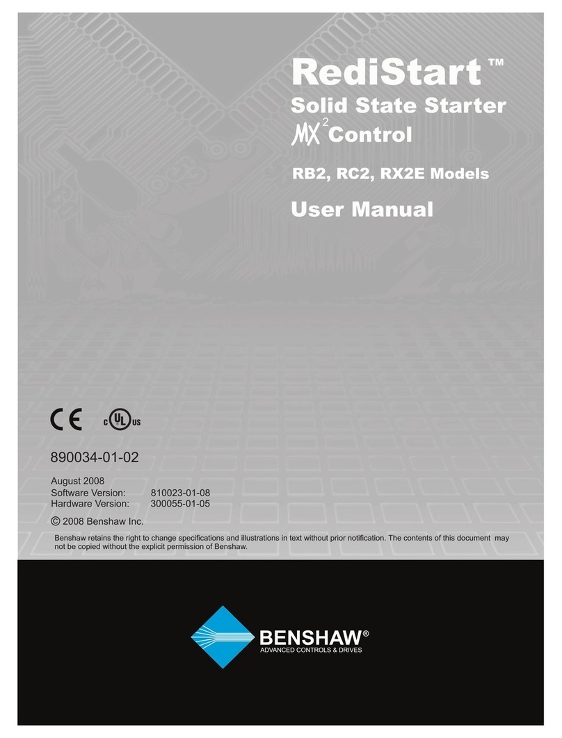 BENSHAW RediStart RB2 user manual